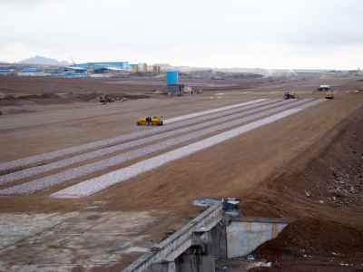 اجرای راه آهن داخلی معدن سنگ آهن سنگان