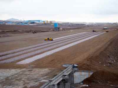 Railway construction, turn table and signaling of Sangan railway station