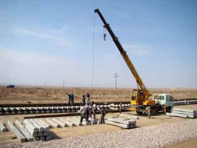 Railway construction, turn table and signaling of Sangan railway station