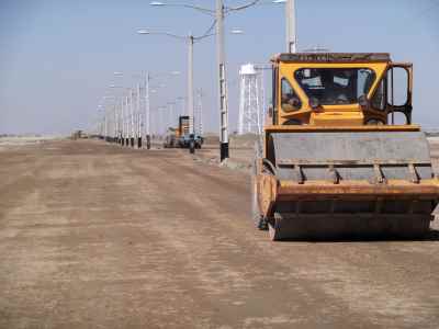 Earthworks and road construction of Makran Petrochemical complex in Chabahar city