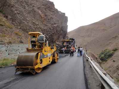 Warm mix Fiber Asphalt overlay in Karaj – Chalous road