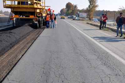 Hot in place recycle & polymer modified asphalt overlay in Kamalshahr – Abyek road