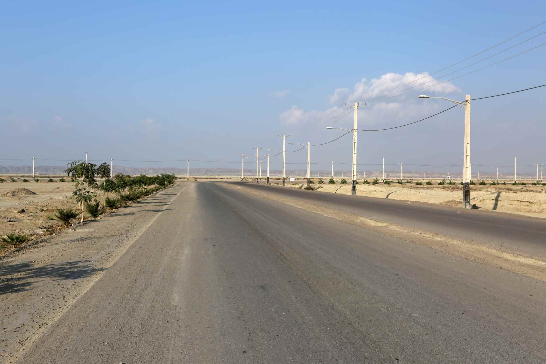 Earthworks and road construction of Makran Petrochemical complex in Chabahar city