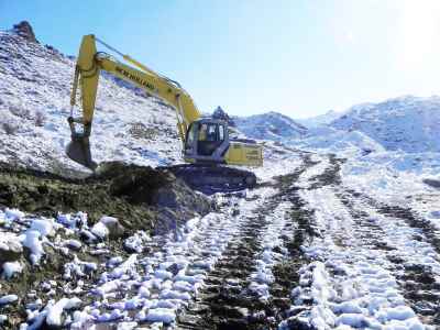 Construction of access road for water conveying system from Hajilarchai Dam to Songoon Lead complex