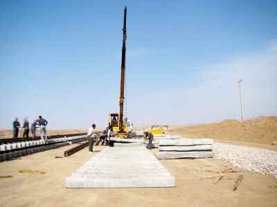 Railway construction, turn table and signaling of Sangan railway station