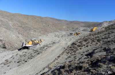 Construction of access road for water conveying system from Hajilarchai Dam to Songoon Lead complex