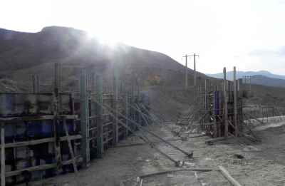 Construction of access road for water conveying system from Hajilarchai Dam to Songoon Lead complex