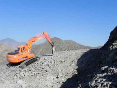 Construction of access road for water conveying system from Hajilarchai Dam to Songoon Lead complex