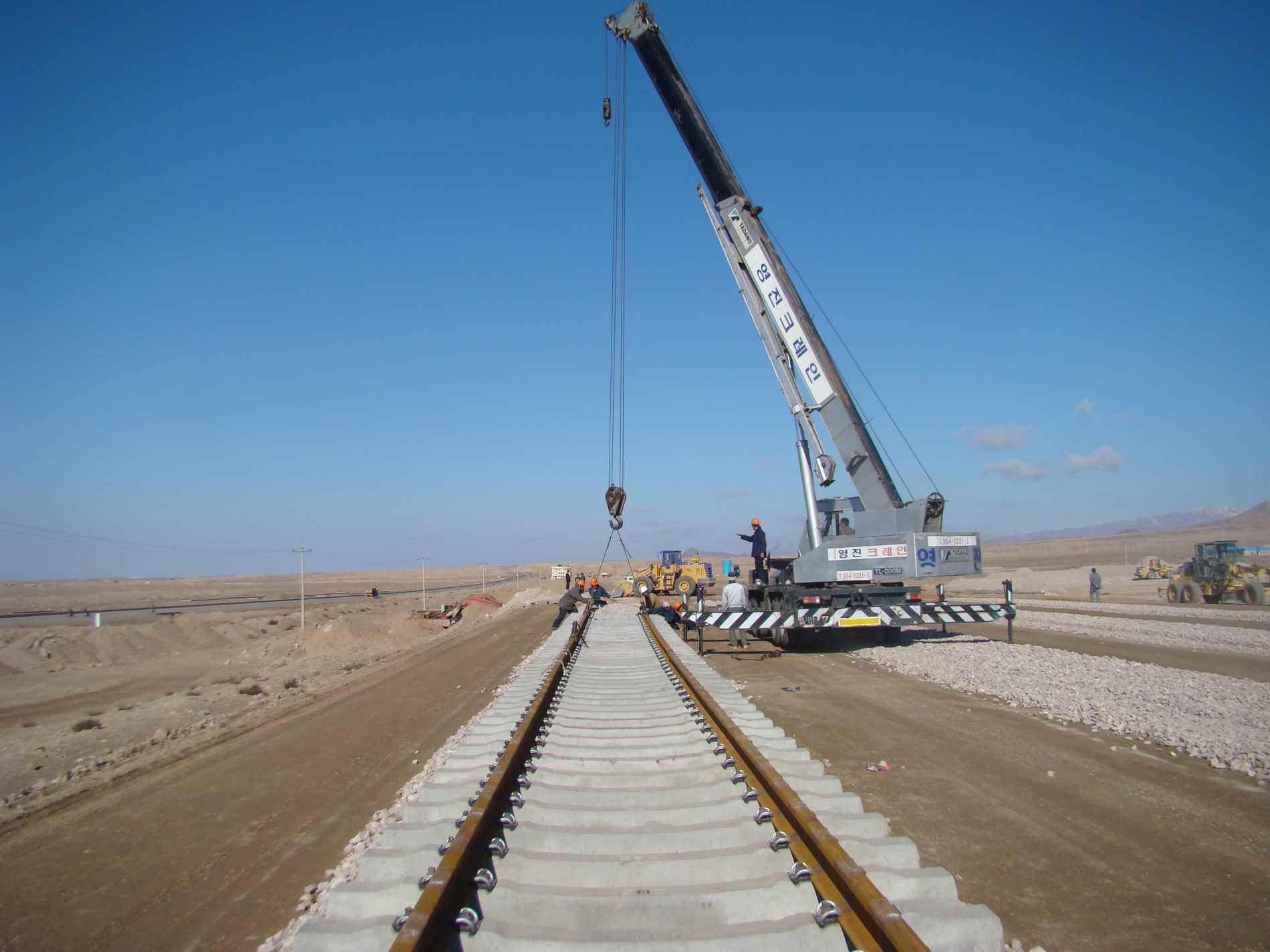 Railway construction, turn table and signaling of Sangan railway station