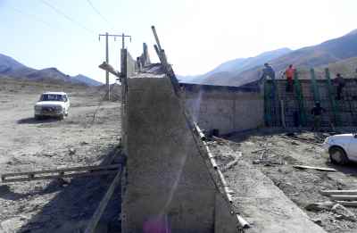 Construction of access road for water conveying system from Hajilarchai Dam to Songoon Lead complex