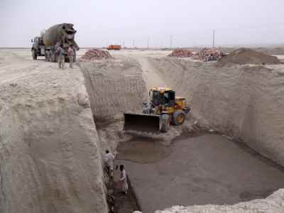 Earthworks and road construction of Makran Petrochemical complex in Chabahar city