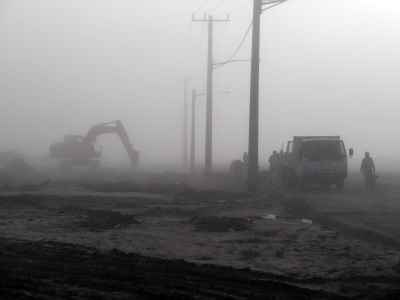 Earthworks and road construction of Makran Petrochemical complex in Chabahar city