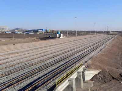 Railway construction, turn table and signaling of Sangan railway station