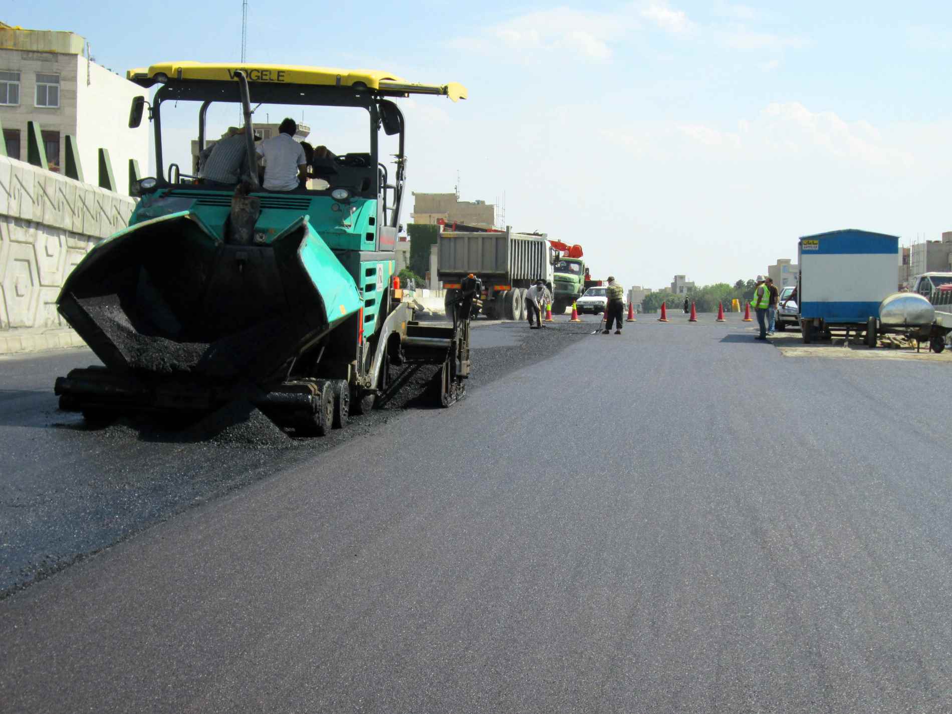 Improving & asphalt covering the routes of Tehran province Area of shielding