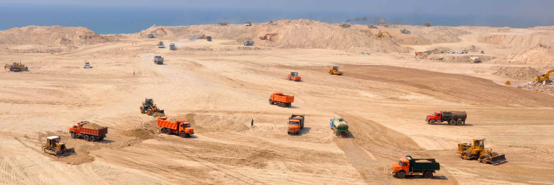 Earthworks and preparing phase 22-24 in Asaluyeh city
