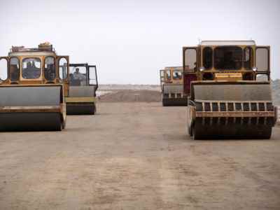 Earthworks and road construction of Makran Petrochemical complex in Chabahar city