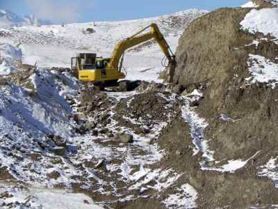 Construction of access road for water conveying system from Hajilarchai Dam to Songoon Lead complex