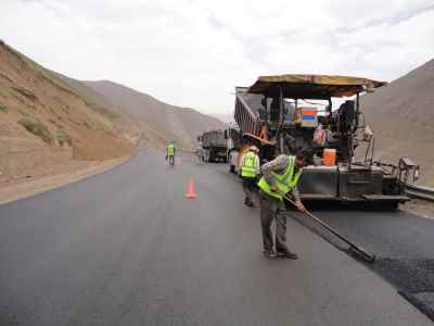 Warm mix Fiber Asphalt overlay in Karaj – Chalous road