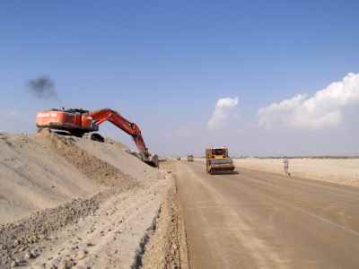 Earthworks and road construction of Makran Petrochemical complex in Chabahar city