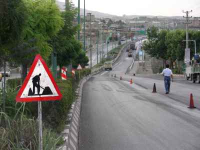 Patching & asphalt covering the routes in Roodehen Province shielding area