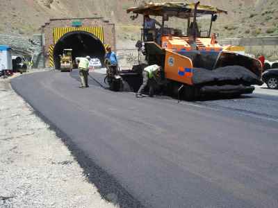 Warm mix Fiber Asphalt overlay in Karaj – Chalous road