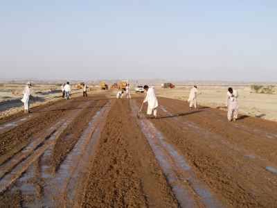 Earthworks and road construction of Makran Petrochemical complex in Chabahar city