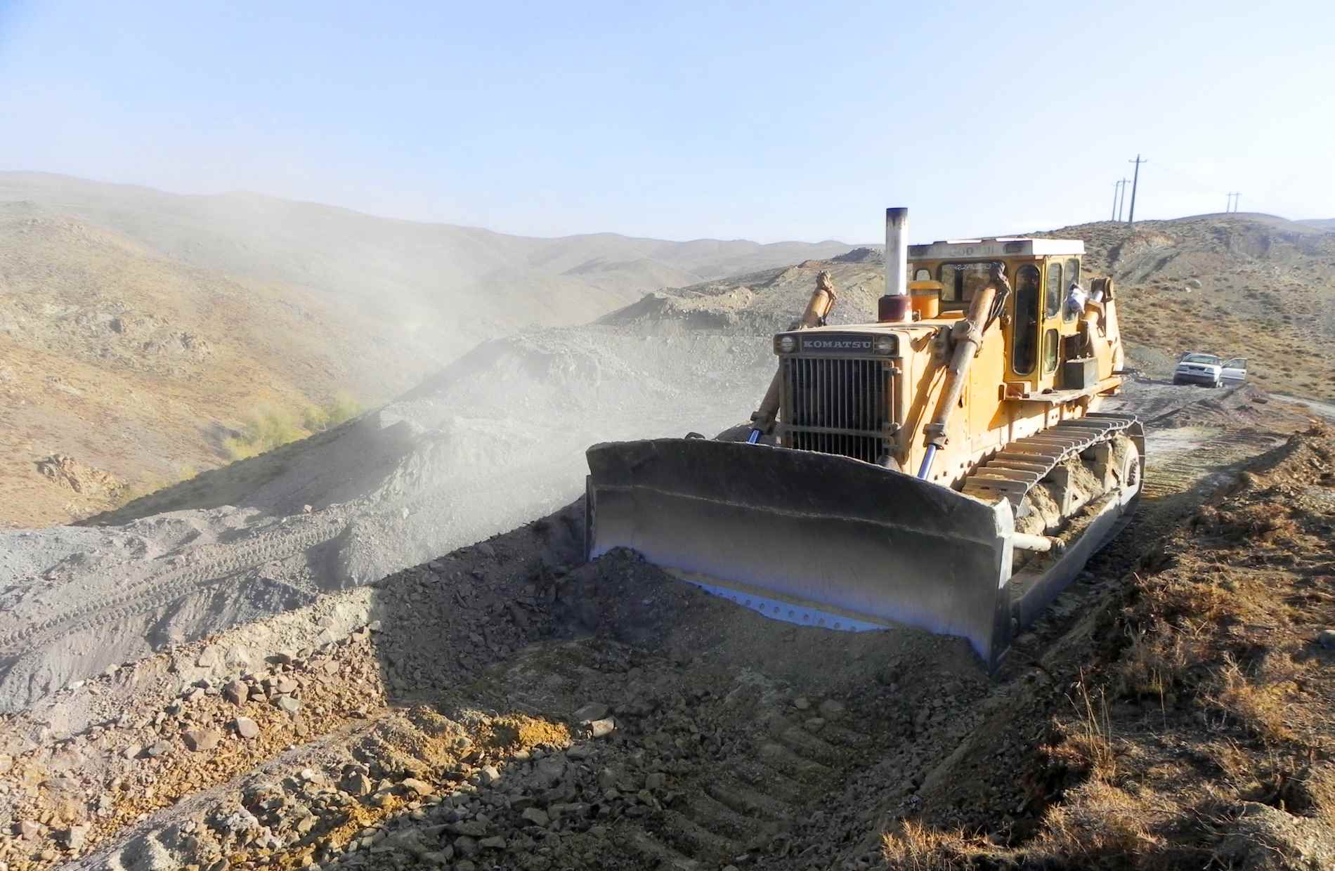 Construction of access road for water conveying system from Hajilarchai Dam to Songoon Lead complex