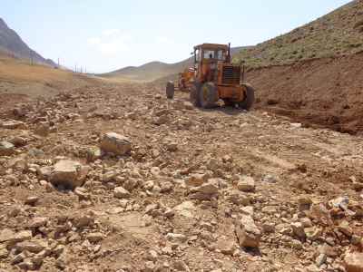 Construction of West ring road around Damavand city