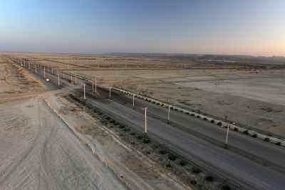 Earthworks and road construction of Makran Petrochemical complex in Chabahar city