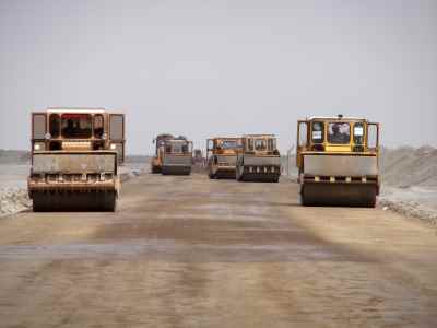 Earthworks and road construction of Makran Petrochemical complex in Chabahar city